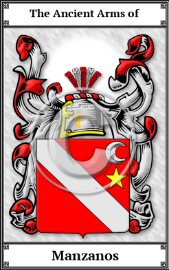 Manzanos Family Crest Download (JPG)  Book Plated - 150 DPI