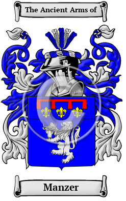 Manzer Family Crest Download (JPG) Heritage Series - 600 DPI