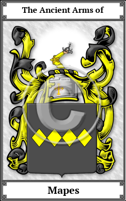 Mapes Family Crest Download (JPG) Book Plated - 600 DPI
