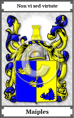 Maiples Family Crest Download (JPG)  Book Plated - 150 DPI