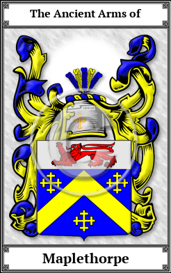 Maplethorpe Family Crest Download (JPG)  Book Plated - 150 DPI