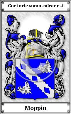 Moppin Family Crest Download (JPG)  Book Plated - 150 DPI
