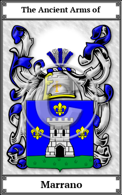 Marrano Family Crest Download (JPG) Book Plated - 600 DPI