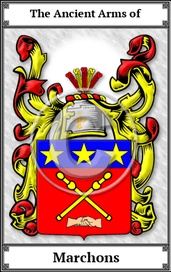 Marchons Family Crest Download (JPG) Book Plated - 600 DPI