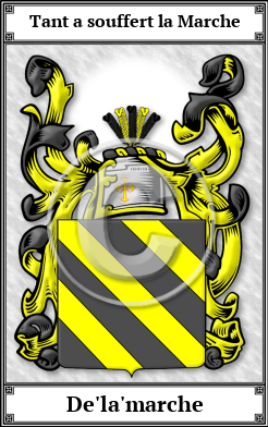 De'la'marche Family Crest Download (JPG)  Book Plated - 150 DPI