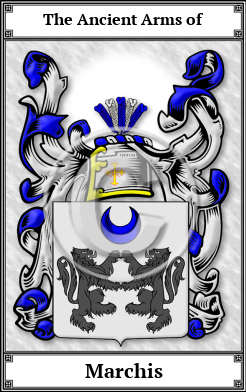 Marchis Family Crest Download (JPG)  Book Plated - 150 DPI