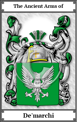 De'marchi Family Crest Download (JPG)  Book Plated - 150 DPI