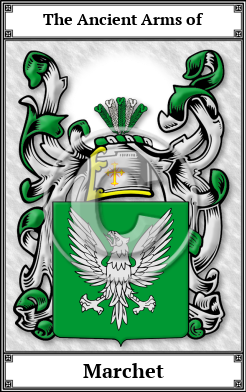 Marchet Family Crest Download (JPG)  Book Plated - 150 DPI