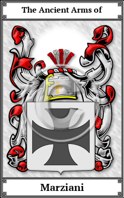 Marziani Family Crest Download (JPG)  Book Plated - 150 DPI