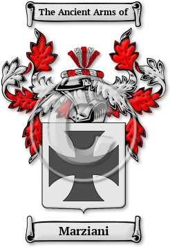 Marziani Family Crest Download (jpg) Legacy Series - 150 DPI