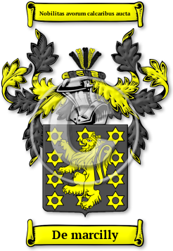De marcilly Family Crest Download (jpg) Legacy Series - 150 DPI