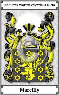 Marcilly Family Crest Download (JPG) Book Plated - 600 DPI
