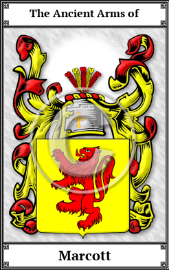 Marcott Family Crest Download (JPG)  Book Plated - 150 DPI