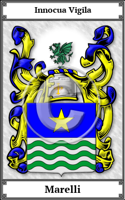Marelli Family Crest Download (JPG) Book Plated - 600 DPI