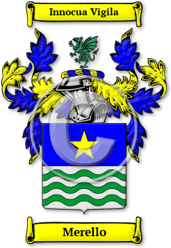 Merello Family Crest Download (JPG) Legacy Series - 600 DPI