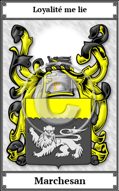 Marchesan Family Crest Download (JPG) Book Plated - 600 DPI