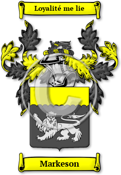 Markeson Family Crest Download (jpg) Legacy Series - 150 DPI