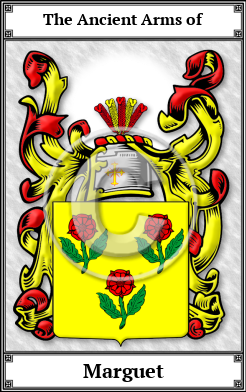 Marguet Family Crest Download (JPG) Book Plated - 600 DPI