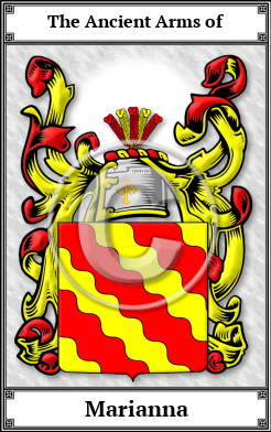Marianna Family Crest Download (JPG) Book Plated - 600 DPI