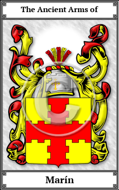 Marín Family Crest Download (JPG)  Book Plated - 150 DPI