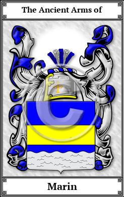 Marin Family Crest Download (JPG)  Book Plated - 150 DPI