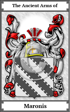 Maronis Family Crest Download (JPG)  Book Plated - 150 DPI