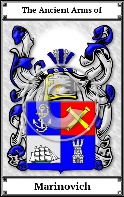 Marinovich Family Crest Download (JPG)  Book Plated - 150 DPI