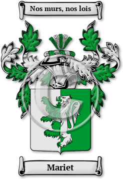 Mariet Family Crest Download (jpg) Legacy Series - 150 DPI