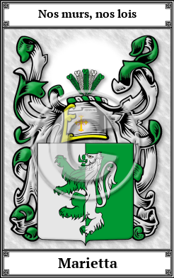 Marietta Family Crest Download (JPG)  Book Plated - 150 DPI