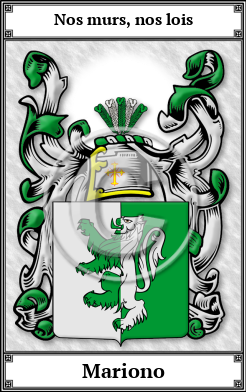 Mariono Family Crest Download (JPG)  Book Plated - 150 DPI