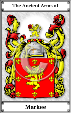 Markee Family Crest Download (JPG)  Book Plated - 150 DPI