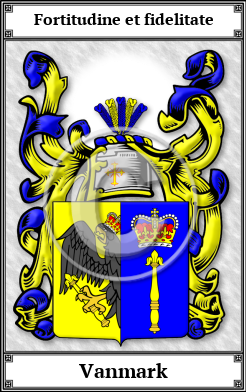 Vanmark Family Crest Download (JPG) Book Plated - 600 DPI