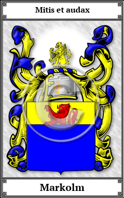 Markolm Family Crest Download (JPG)  Book Plated - 150 DPI