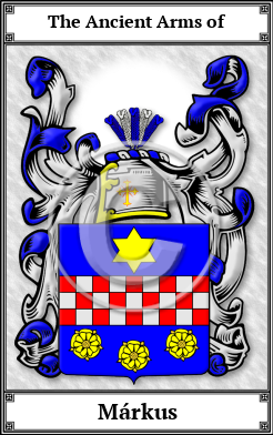 Márkus Family Crest Download (JPG) Book Plated - 150 DPI