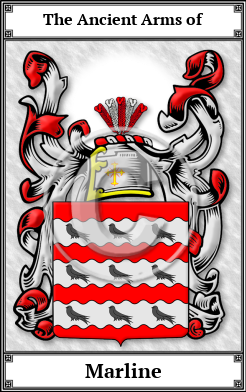 Marline Family Crest Download (JPG) Book Plated - 600 DPI