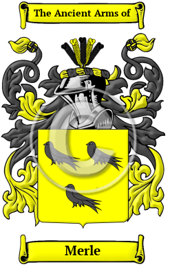 Merle Family Crest Download (JPG) Heritage Series - 600 DPI