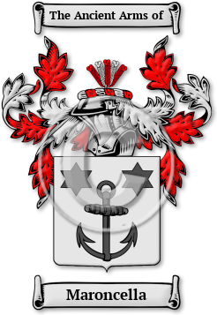 Maroncella Family Crest Download (jpg) Legacy Series - 150 DPI