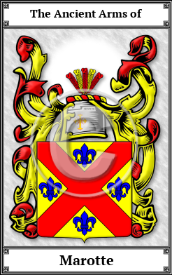Marotte Family Crest Download (JPG) Book Plated - 600 DPI