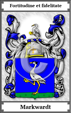 Markwardt Family Crest Download (JPG) Book Plated - 600 DPI
