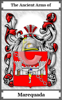 Marequada Family Crest Download (JPG) Book Plated - 600 DPI