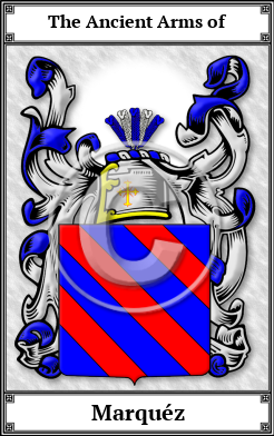 Marquéz Family Crest Download (JPG) Book Plated - 600 DPI