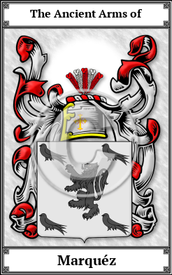 Marquéz Family Crest Download (JPG)  Book Plated - 150 DPI