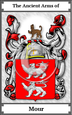 Mour Family Crest Download (JPG) Book Plated - 600 DPI