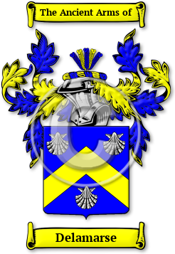 Delamarse Family Crest Download (jpg) Legacy Series - 150 DPI