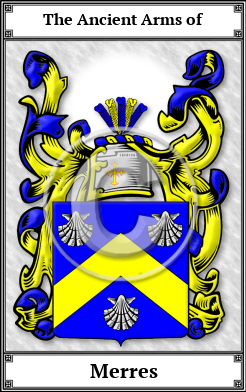 Merres Family Crest Download (JPG) Book Plated - 150 DPI