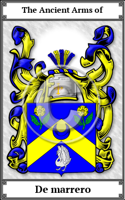 De marrero Family Crest Download (JPG)  Book Plated - 150 DPI