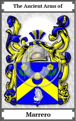 Marrero Family Crest Download (JPG)  Book Plated - 150 DPI