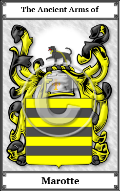 Marotte Family Crest Download (JPG) Book Plated - 600 DPI