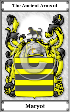Maryot Family Crest Download (JPG)  Book Plated - 150 DPI