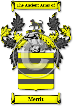 Merrit Family Crest Download (jpg) Legacy Series - 150 DPI